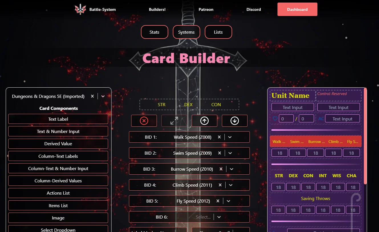 Placeholder - Cards page