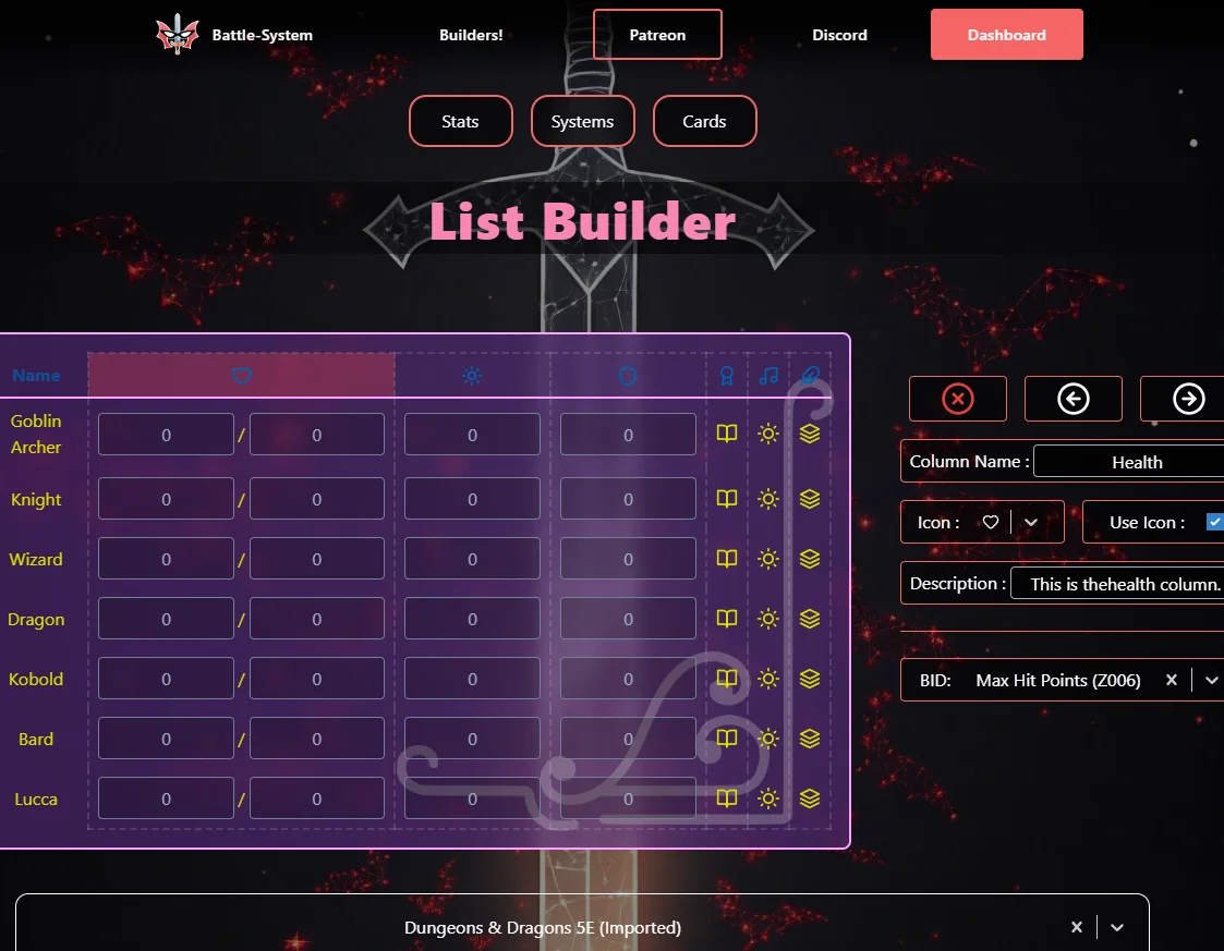 Placeholder - Lists page